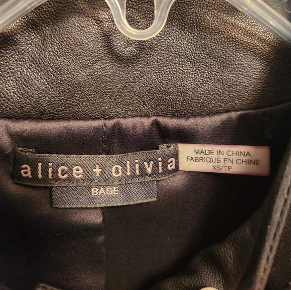 Alice + Olivia Lamb Leather Jacket - Picture 4 of 9